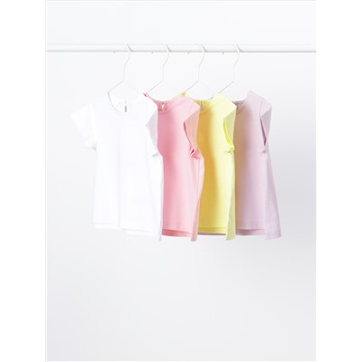 PACK DE 4 CAMISETAS LISAS DE MANGA CORTA