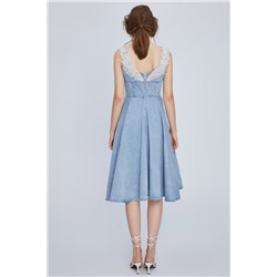 Vestido midi vaquero Azul