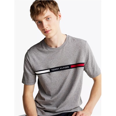 Tommy Ribbed Inset Logo T-Shirt