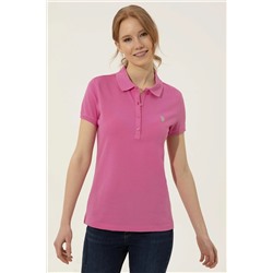 Kadın Pembe Basic Polo Yaka Tişört