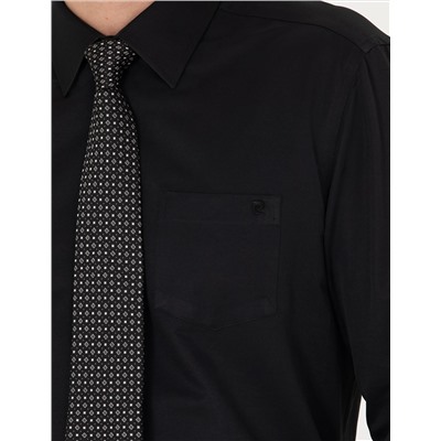 Siyah Regular Fit Uzun Kollu Basic Gömlek