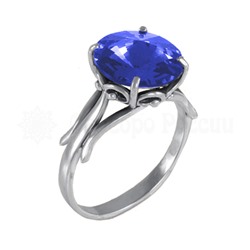 Кольцо из серебра с кристаллами Swarovski родированное 925 пробы 0026к-206