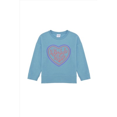 Çocuk Mavi Sweatshirt