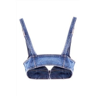 Crop top vaquero Azul claro