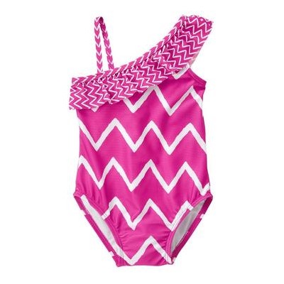 Chevron 1-Piece Swimsuit