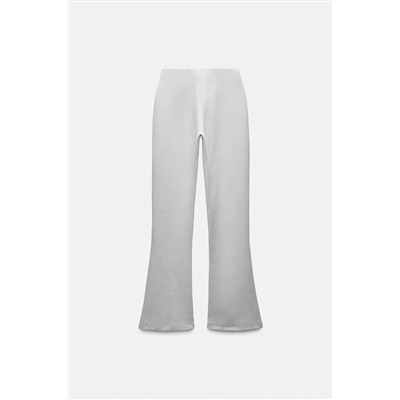 INTERLOCK BELTED BELL BOTTOM TROUSERS
