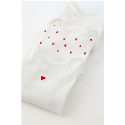 FEW ITEMS LEFT 3-PACK OF HEART BODYSUITS