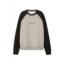 Sudadera polar Gris claro jaspeado y antracita jaspeado