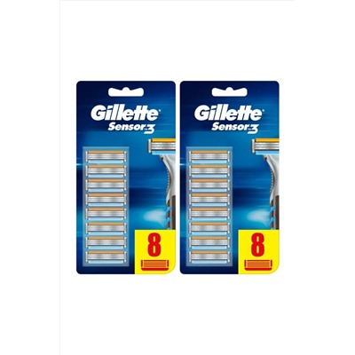 Gillette, Sensor3 8'li Bıçak X2 Adet