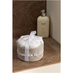 Mavrice Sepetli Havlu Seti - Beyaz