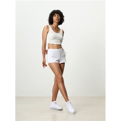 BASIC PLUSH SHORTS WITH PIPING