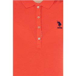 Kadın Kırmızı Basic Polo Yaka Tişört