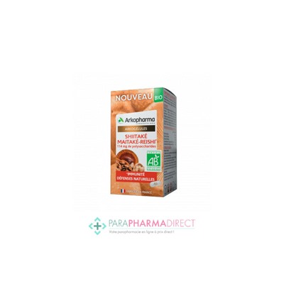 ArkoPharma ArkoGélules - Shiitaké Maitaké Reishi - Immunité Défenses Naturelles BIO 40 gélules