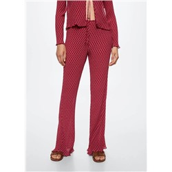 Pantalón recto textura -  Mujer | MANGO OUTLET Melilla