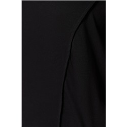 Siyah Bisiklet Yaka Dikiş Detaylı %100 Pamuk Örme Crop T-Shirt TBBSS23BF00037