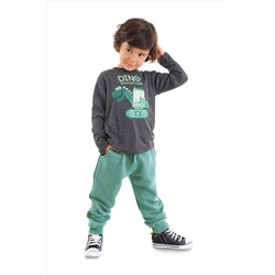 Denokids Dino Kazıda Erkek Çocuk T-shirt Eşofman Altı Takım CFF-23K1-017