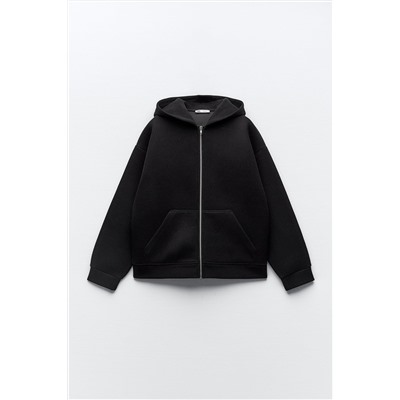SOFT NEOPRENE-EFFECT BOMBER JACKET