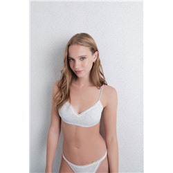 Sujetador seamless pointelle gris