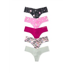SEXY ILLUSIONS BY VICTORIA'S SECRET 5-pack No-show Thong Panties