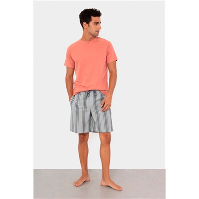 Short Blanco y gris oscuro