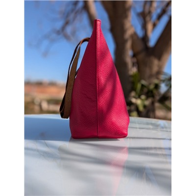 Шоппер из натуральной кожи от испанского производителя PELLE- SHOPPER PIEL (710) Rojo Распродажа
