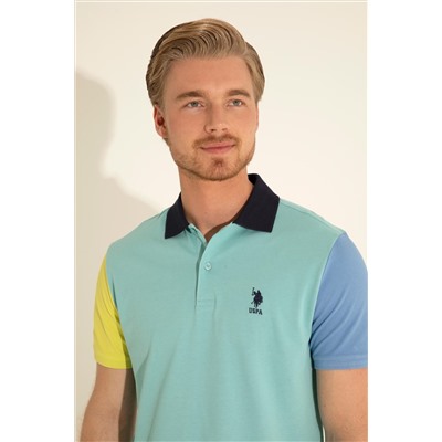 Erkek Regular Fit Polo Yaka Mint Tişört