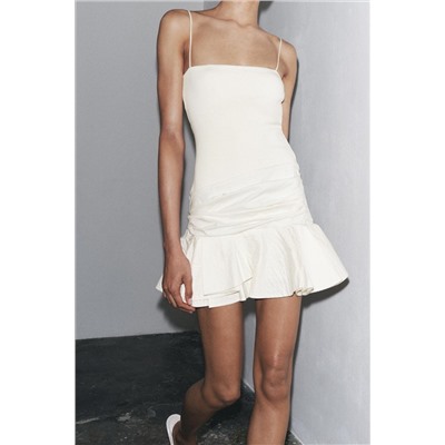 VOLUMINOUS COMBINED SHORT DRESS