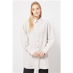 Camisa de lino Beige
