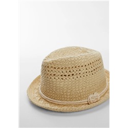 Sombrero paja conchas -  Niño | MANGO OUTLET España