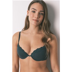 Sujetador clásico BEAUTIFUL relleno encaje verde