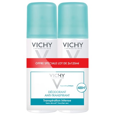 Vichy Deodorant Anti-Transpirant 48h-Wirkung Packung von 2 x 125 ml