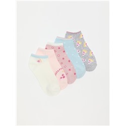 5-PACK OF PRINTED ANKLE SOCKS