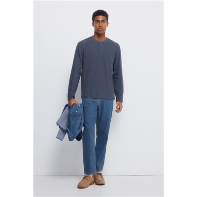 Camiseta manga laga cuello panadero