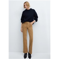 Pantalón flare tiro medio pana