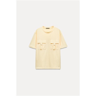 T-SHIRT WITH CONTRAST POCKETS