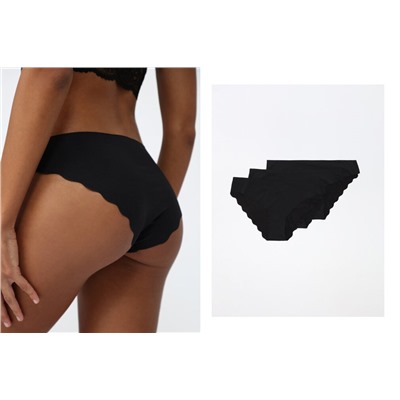 3-PACK OF CLASSIC SCALLOPED MICROFIBRE BRIEFS