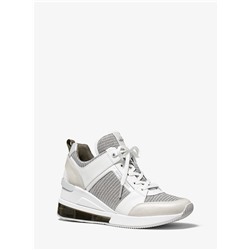 MICHAEL MICHAEL KORS Georgie Extreme Glitter Chain-Mesh And Leather Trainer