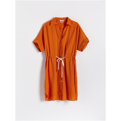 Hemdblusenkleid mit hohem Tencel™Lyocell-Anteil
