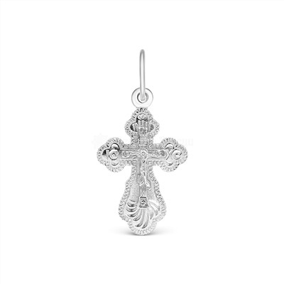 Крест из родированного серебра - 2.3 см 925 пробы шт-106р