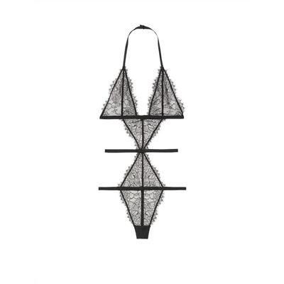 VERY SEXY Strappy Eyelash Lace Teddy