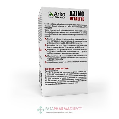 ArkoPharma Azinc Vitalité 120 gélules
