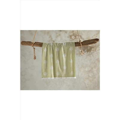 English Home Palm Pamuk Tek Yüz Plaj Havlusu 75x150 Cm Açık Yeşil 10039021