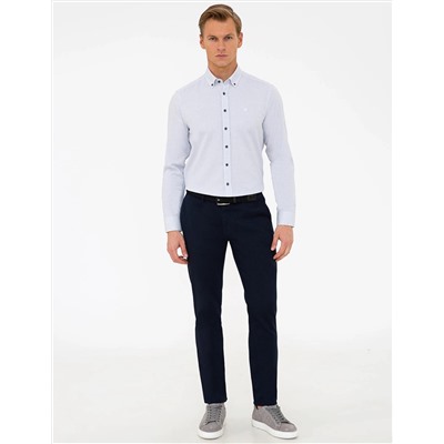 Gri Slim Fit Uzun Kollu Gömlek