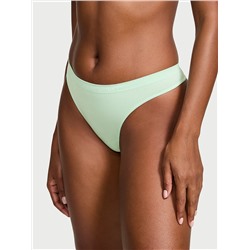 Seamless Lace-Trim Thong Panty