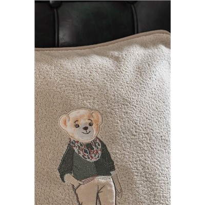 Melay Kırlent Kılıfı - Taş/Toprak - 43x43 cm