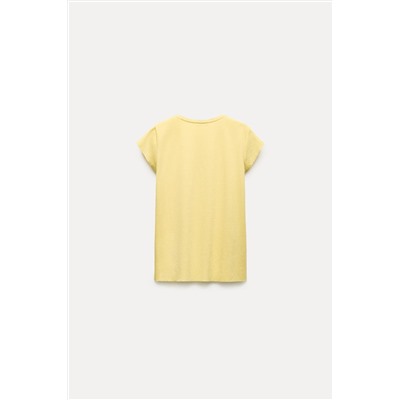 V-NECK COTTON T-SHIRT