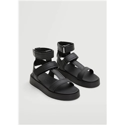 Sandalia tiras plataforma  -  Mujer | MANGO OUTLET Melilla