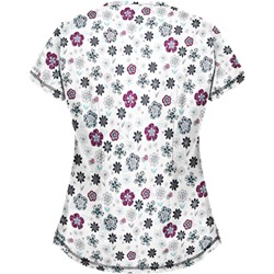 UA Wild Garden White Print Scrub Top