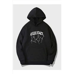 Favorim50tonUnisex Siyah Resilience Baskılı Şardonlu Sweatshirt