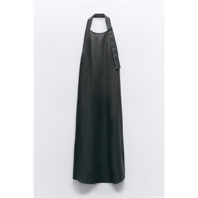 LINEN HALTERNECK DRESS